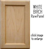 White Birch Cabinet Panel - Raw